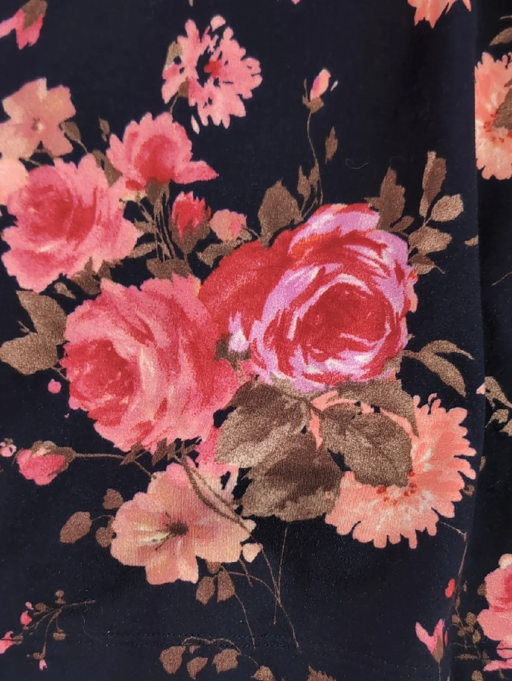Justice Navy Floral Ruffle Dress with Pink Roses